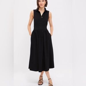 Tuckernuck Pomander Place Black Mikaela Midi Dress